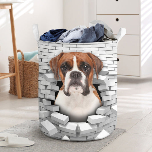 Boxer - In The Hole Of Wall Pattern Laundry Basket