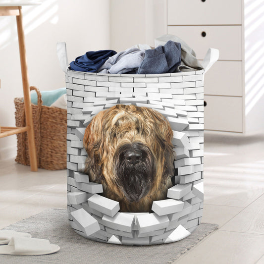 Briard - In The Hole Of Wall Pattern Laundry Basket