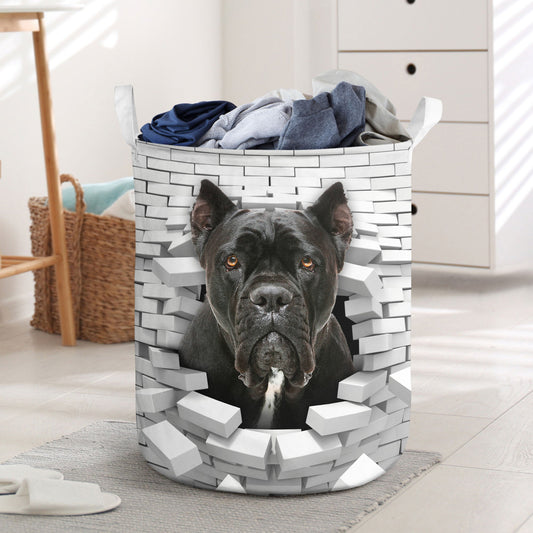 Cane Corso - In The Hole Of Wall Pattern Laundry Basket