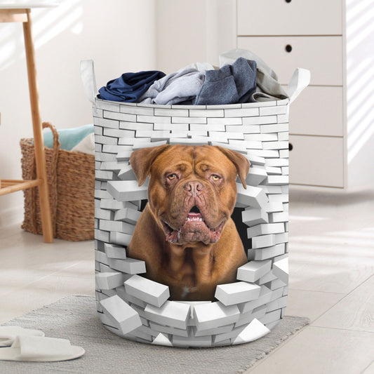 Dogue de Bordeaux - In The Hole Of Wall Pattern Laundry Basket