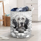 English Setter - In The Hole Of Wall Pattern Laundry Basket