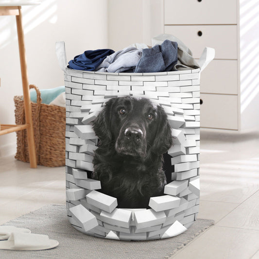 Finnish Lapphund - In The Hole Of Wall Pattern Laundry Basket