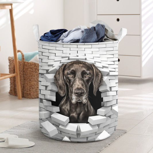 German Shorthaired Pointer - In The Hole Of Wall Pattern Laundry Basket