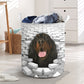 Gordon Setter - In The Hole Of Wall Pattern Laundry Basket