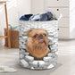 Griffon Brussels- In The Hole Of Wall Pattern Laundry Basket