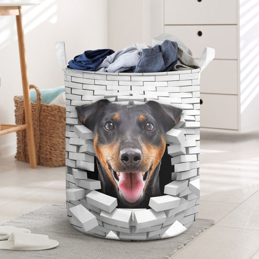 Jagdterrier - In The Hole Of Wall Pattern Laundry Basket