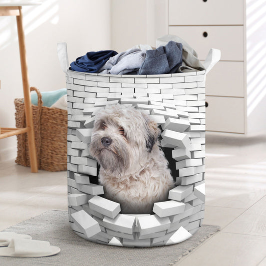 Little lion dog - In The Hole Of Wall Pattern Laundry Basket