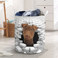 Patterdale Terrier - In The Hole Of Wall Pattern Laundry Basket