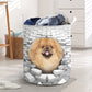 Pekingese - In The Hole Of Wall Pattern Laundry Basket