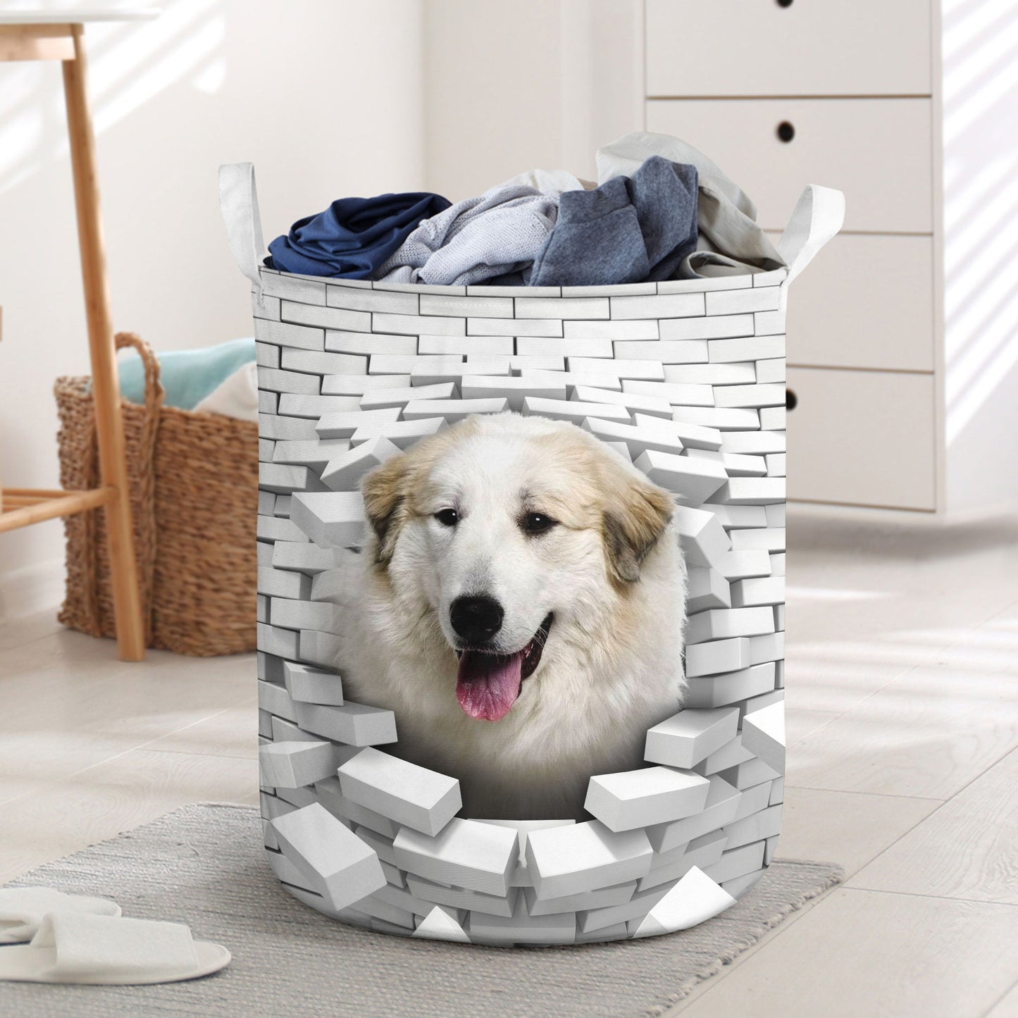 Pyrador - In The Hole Of Wall Pattern Laundry Basket