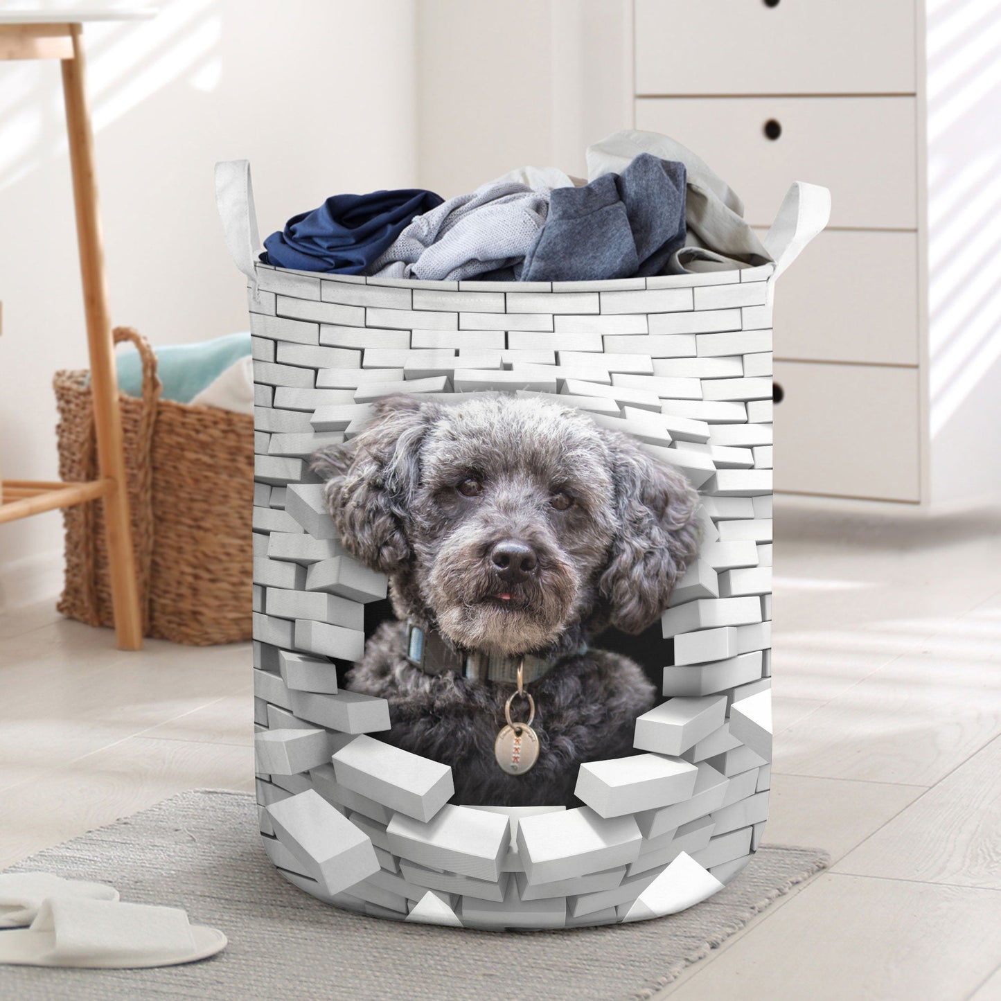 Schnoodle - In The Hole Of Wall Pattern Laundry Basket