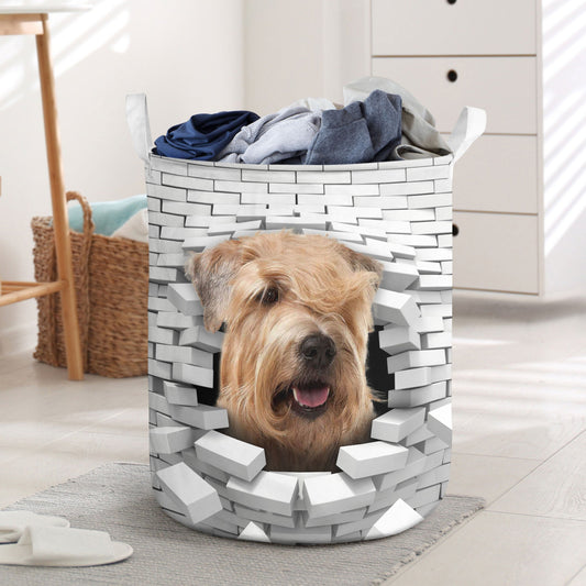 Soft-coated Wheaten Terrier - In The Hole Of Wall Pattern Laundry Basket