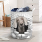 Weimaraner - In The Hole Of Wall Pattern Laundry Basket