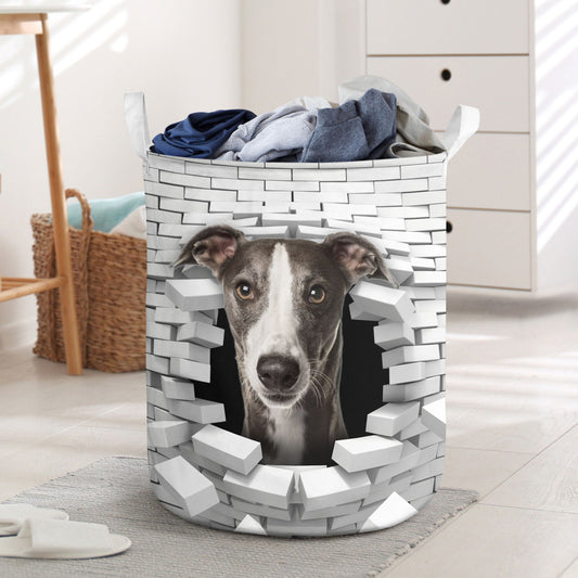 Whippet - In The Hole Of Wall Pattern Laundry Basket