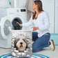 Old English Sheepdog - In The Hole Of Wall Pattern Laundry Basket