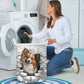 Papillon Dog - In The Hole Of Wall Pattern Laundry Basket
