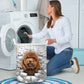 Poodle - In The Hole Of Wall Pattern Laundry Basket