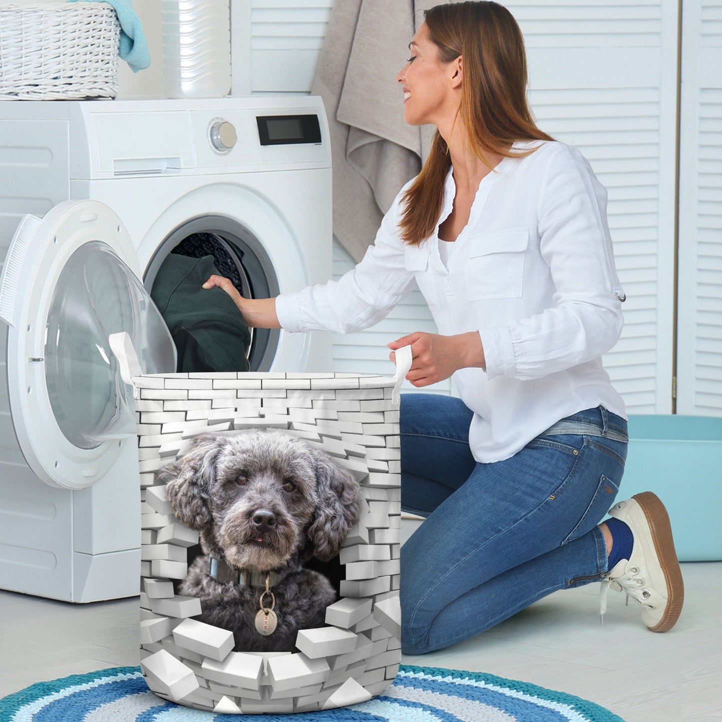 Schnoodle - In The Hole Of Wall Pattern Laundry Basket