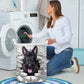 Scottish Terrier - In The Hole Of Wall Pattern Laundry Basket