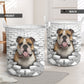 Bulldog - In The Hole Of Wall Pattern Laundry Basket