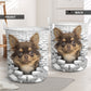Chihuahua - In The Hole Of Wall Pattern Laundry Basket