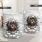 Lhasa Apso - In The Hole Of Wall Pattern Laundry Basket