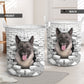 Norwegian Elkhound - In The Hole Of Wall Pattern Laundry Basket