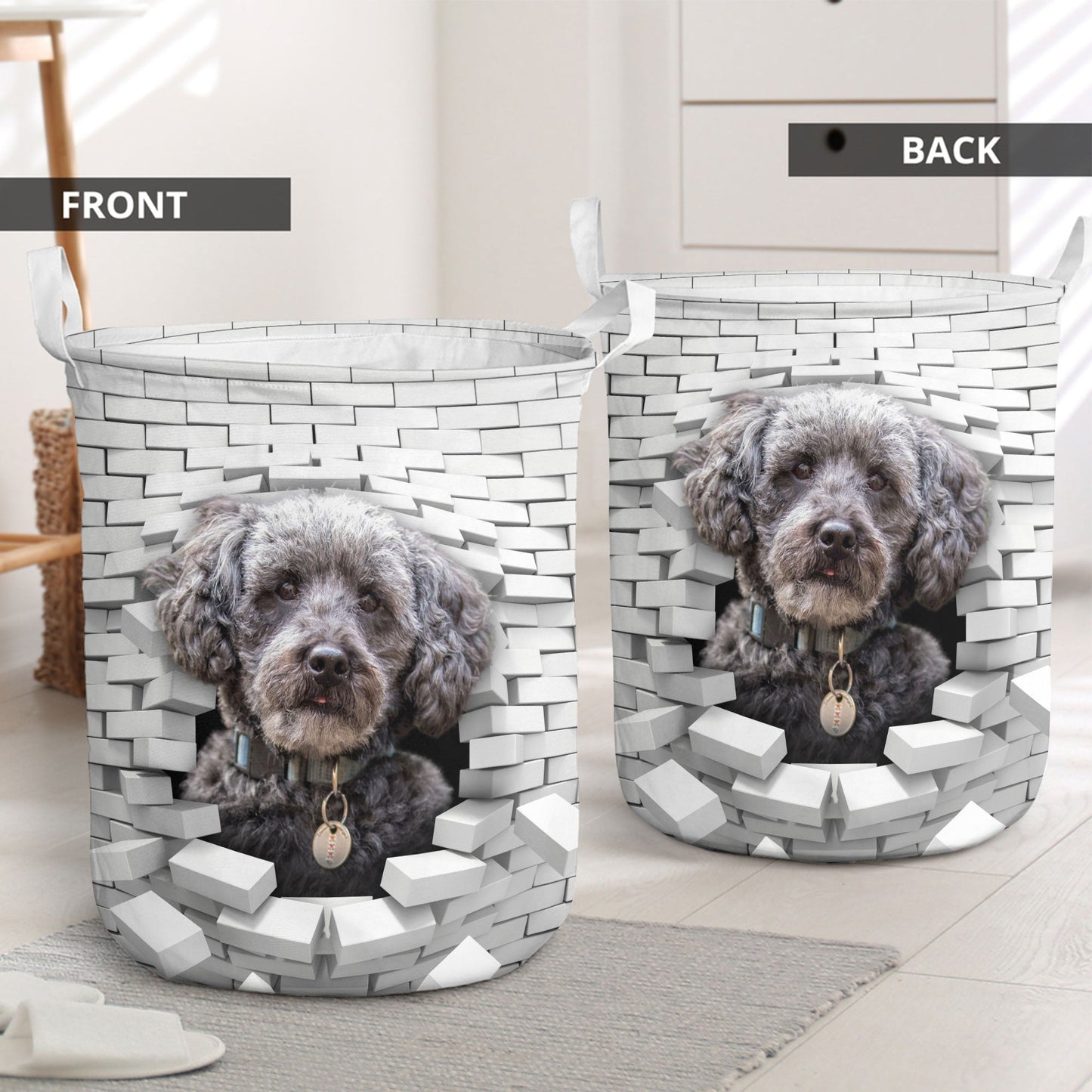 Schnoodle - In The Hole Of Wall Pattern Laundry Basket