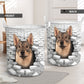 Swedish Vallhund - In The Hole Of Wall Pattern Laundry Basket