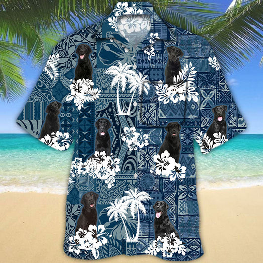 Black Labrador Hawaiian Shirt With Pocket TD01