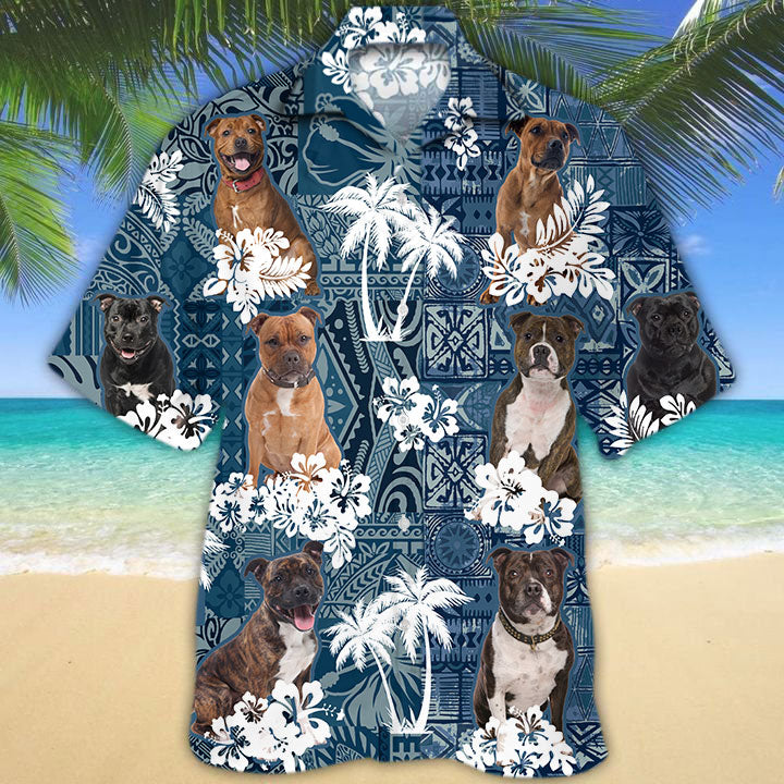 Staffordshire Bull Terrier Hawaiian Shirt TD01