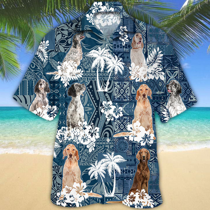 English Setter Hawaiian Shirt TD01