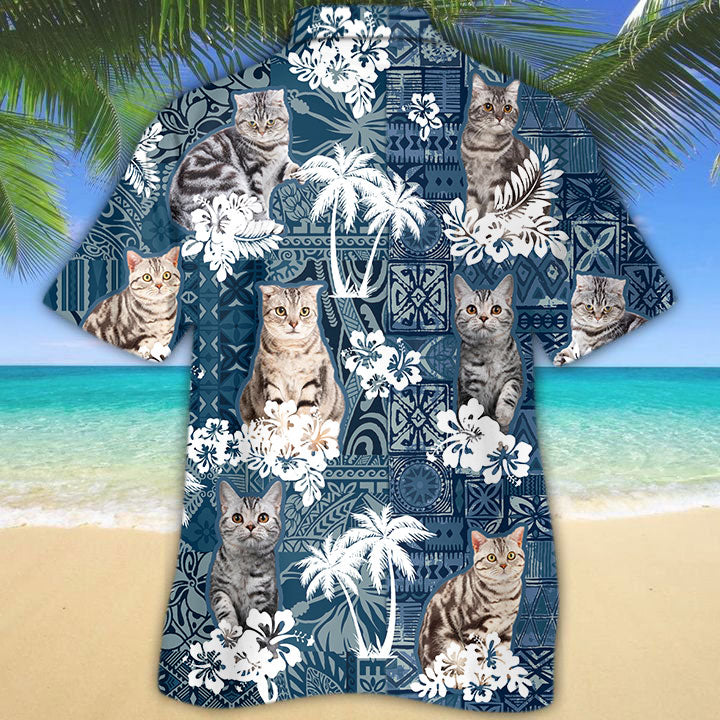 American Shorthair Hawaiian Shirt TD01