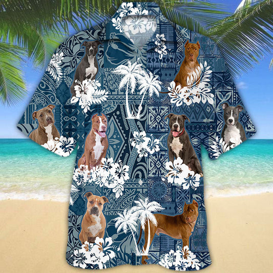 American Pit Bull Terrier Hawaiian Shirt TD01