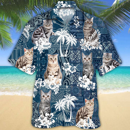 American Shorthair Hawaiian Shirt TD01