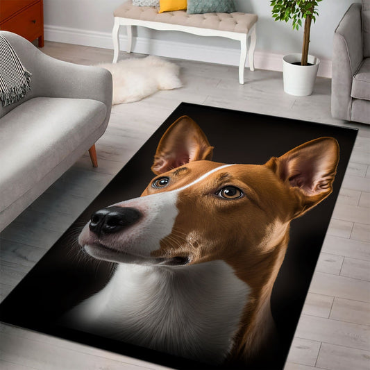 Basenji 3D Portrait Area Rug