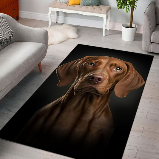 Vizsla 3D Portrait Area Rug