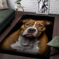 American Staffordshire Terrier 2 3D Portrait Area Rug
