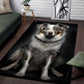 Australian Shepherd 3 3D Portrait Area Rug
