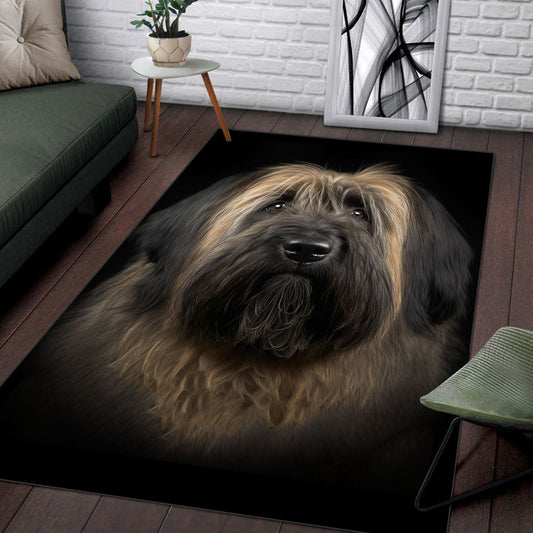 Briard 3D Portrait Area Rug