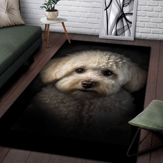 Maltipoo 3D Portrait Area Rug