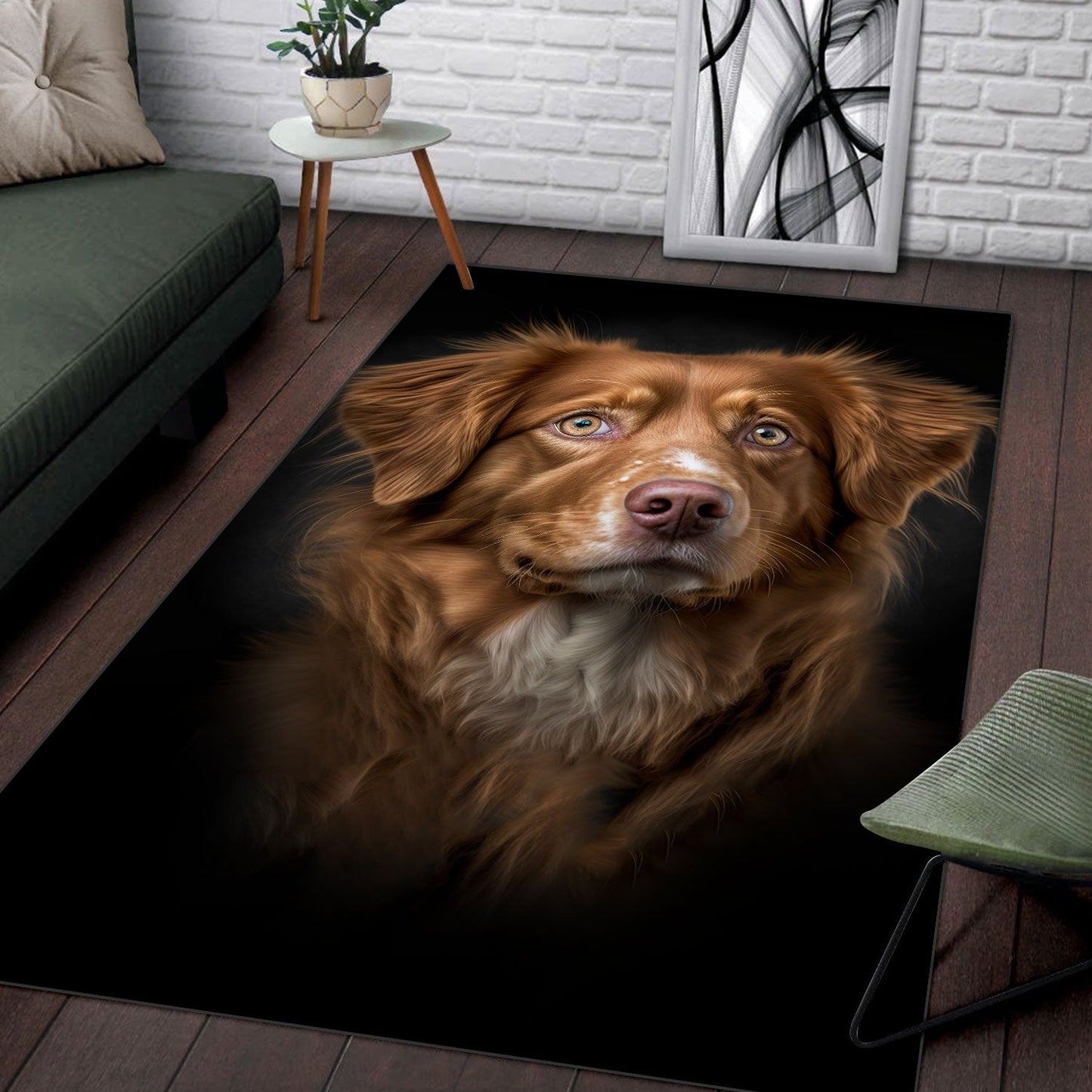 Nova Scotia Duck Tolling Retriever 3D Portrait Area Rug