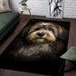 Tibetan Terrier 3D Portrait Area Rug