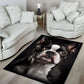 Boston Terrier 2 3D Portrait Area Rug