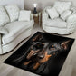 Doberman Pinscher 3D Portrait Area Rug