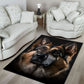 German Shepherd 3D Portrait Area Rug