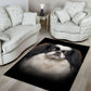 Japanese Chin 3D Portrait Area Rug