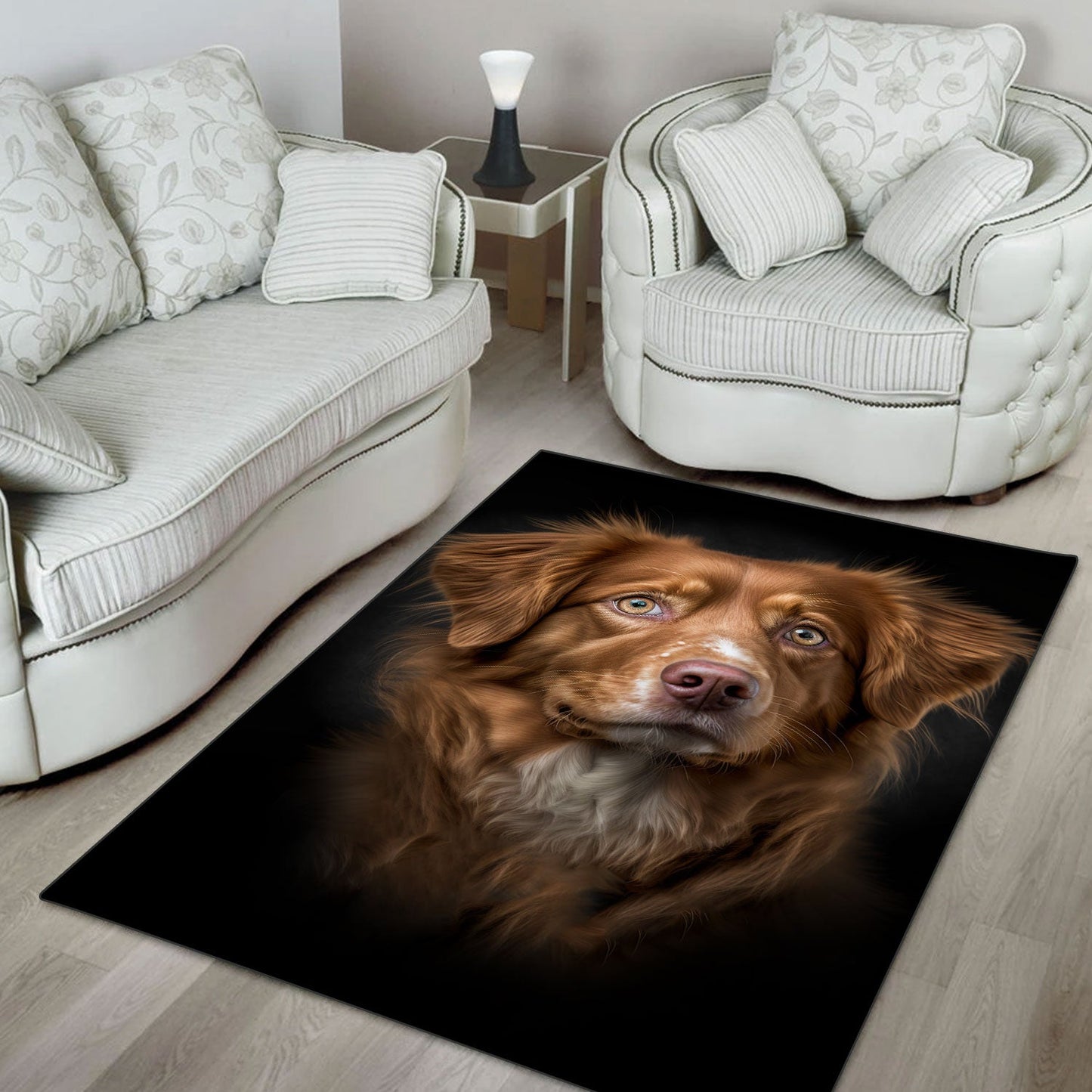 Nova Scotia Duck Tolling Retriever 3D Portrait Area Rug