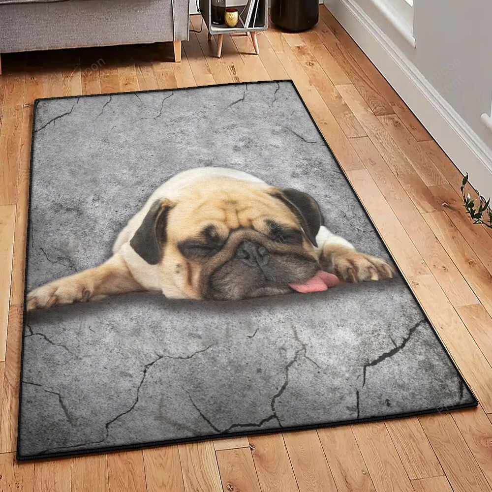 Pug 2 Area Rug