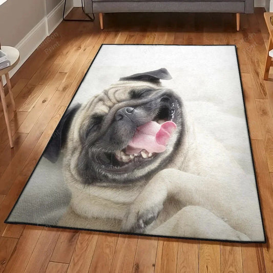 Pug 3 Area Rug